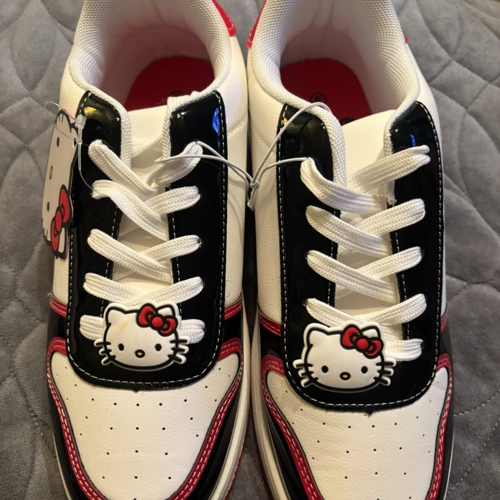 Hello Kitty Kids Sneakers - Black, White, and Red